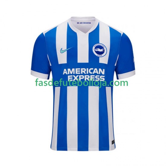 Camisola 1º Equipamento Brighton Hove Albion 2025-2026 Manga Curta ,Homem