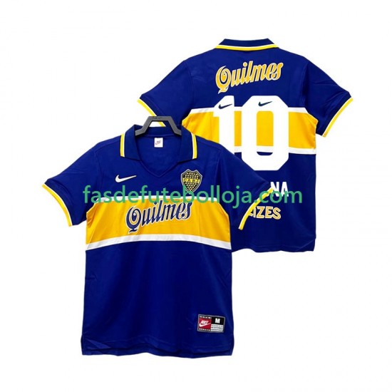 Camisola 1º Equipamento CA Boca Juniors MARADONA 10 1997 1998 Manga Curta Retro ,Homem
