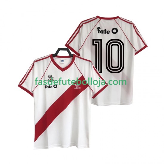 Camisola 1º Equipamento CA River Plate 10 1986 Manga Curta Retro ,Homem