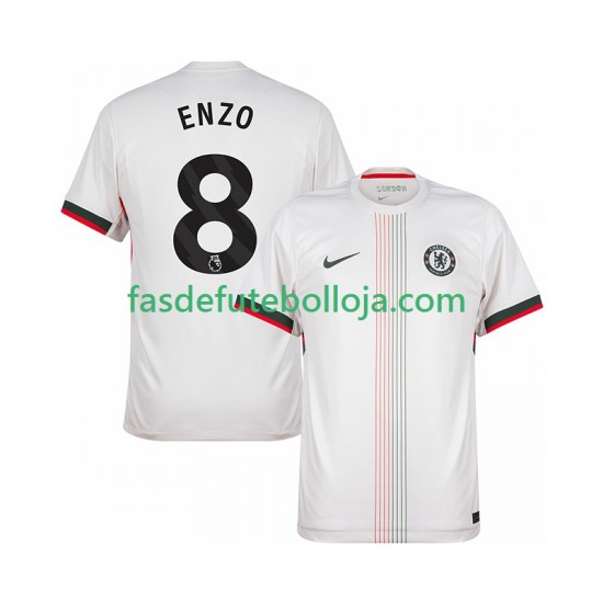 Camisola 2º Equipamento Chelsea Enzo Fernandez 8 2025-2026 Manga Curta ,Homem