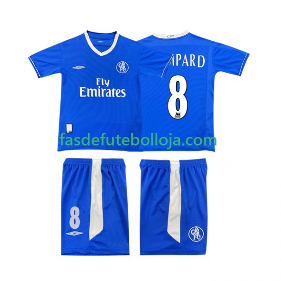 Camisola 1º Equipamento Chelsea LAMPARD 8 2003 2005 Manga Curta Retro ,Criança