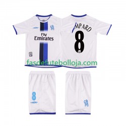 Camisola 2º Equipamento Chelsea LOMPARD 8 2003 2004 Manga Curta Retro ,Criança
