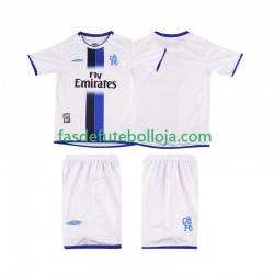 Camisola 2º Equipamento Chelsea 2003 2004 Manga Curta Retro ,Criança