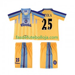 Camisola 2º Equipamento Chelsea ZOLA 25 1995 1997 Manga Curta Retro ,Criança