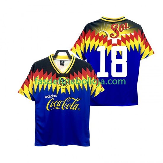 Camisola 2º Equipamento Club América 18 1995 Manga Curta Retro ,Homem