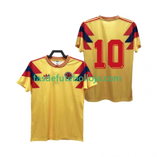 Camisola 1º Equipamento Seleção Colombiana 10 1990 Manga Curta Retro ,Homem