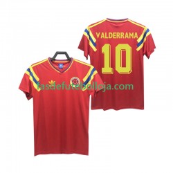 Camisola 2º Equipamento Seleção Colombiana VALDERRAMA 10 1990 Manga Curta Retro ,Homem
