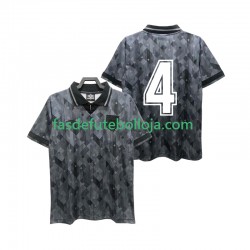 Camisola 2º Equipamento Seleção Inglesa 4 1990 Manga Curta Retro ,Homem