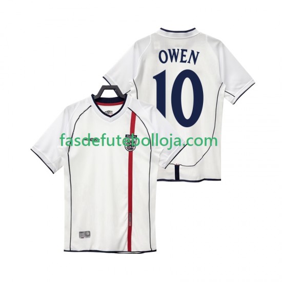 Camisola 1º Equipamento Seleção Inglesa OWEN 10 2002 Manga Curta Retro ,Homem