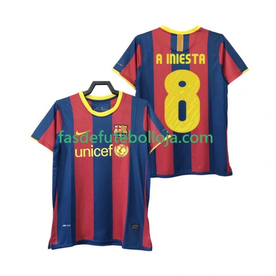 Camisola 1º Equipamento FC Barcelona A INIESTA 8 2011 2010 Manga Curta Retro ,Homem