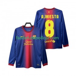 Camisola 1º Equipamento FC Barcelona A INIESTA 8 2012 2013 Manga Comprida Retro ,Homem