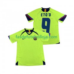 Camisola 2º Equipamento FC Barcelona ETOO 9 2005 2006 Manga Curta Retro ,Homem