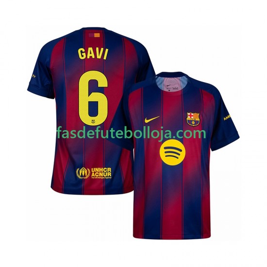 Camisola 1º Equipamento FC Barcelona Gavi 6 2025-2026 Manga Curta ,Homem