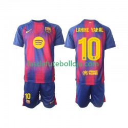 Camisola 1º Equipamento FC Barcelona Lamine Yamal 10 Champions League 2025-2026 Manga Curta ,Criança