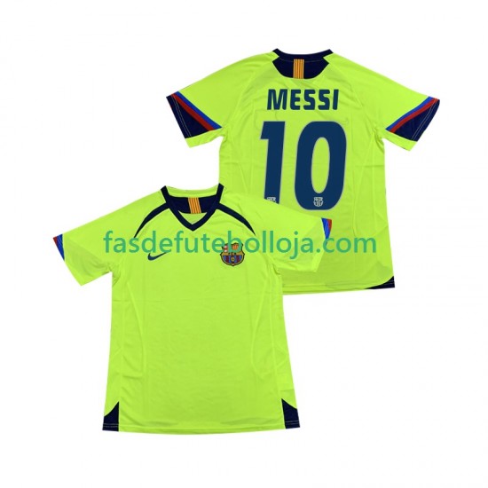 Camisola 2º Equipamento FC Barcelona Lionel Messi 10 2005 2006 Manga Curta Retro ,Homem