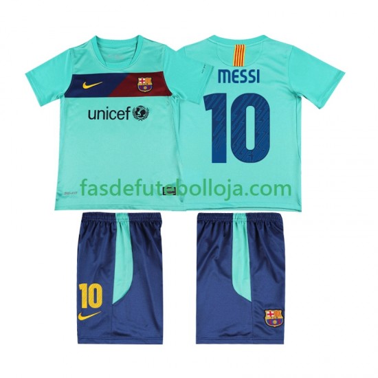 Camisola 2º Equipamento FC Barcelona Lionel Messi 10 2011 2010 Manga Curta Retro ,Criança