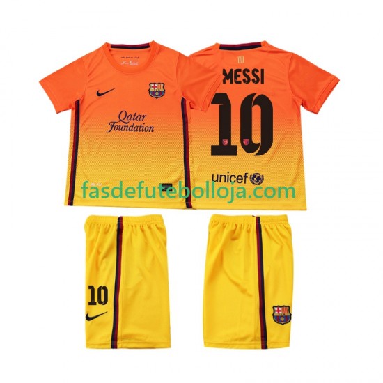 Camisola 2º Equipamento FC Barcelona Lionel Messi 10 2012 2013 Manga Curta Retro ,Criança