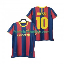 Camisola 1º Equipamento FC Barcelona Lionel Messi 10 2011 2010 Manga Curta Retro ,Homem