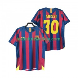 Camisola 1º Equipamento FC Barcelona Lionel Messi 30 2005 2006 Manga Curta Retro ,Homem