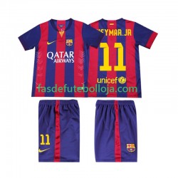 Camisola 1º Equipamento FC Barcelona Neymar JR 11 2014 2015 Manga Curta Retro ,Criança