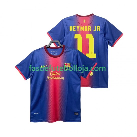 Camisola 1º Equipamento FC Barcelona Neymar JR 11 2012 2013 Manga Curta Retro ,Homem