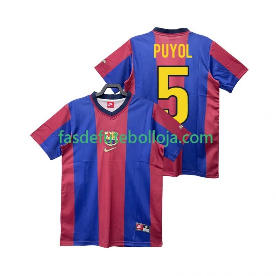 Camisola 1º Equipamento FC Barcelona PUYOL 5 1998 1999 Manga Curta Retro ,Homem