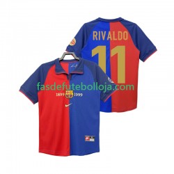 Camisola 1º Equipamento FC Barcelona RIVALDO 11 1990 2000 Manga Curta Retro ,Homem