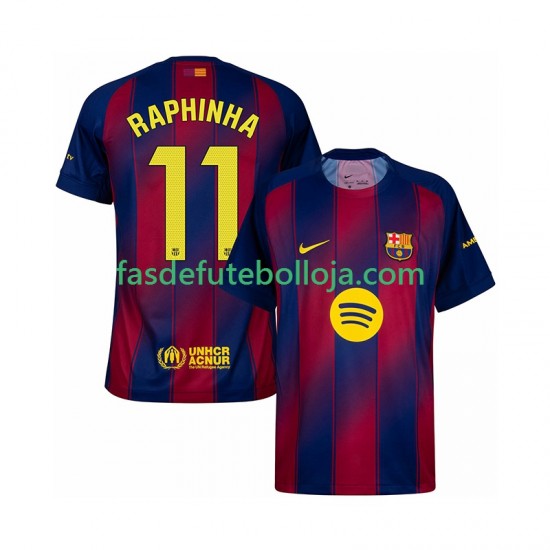 Camisola 1º Equipamento FC Barcelona Raphinha 11 2025-2026 Manga Curta ,Homem