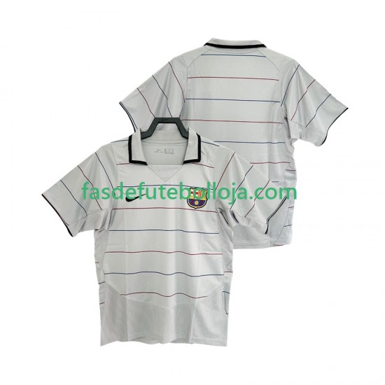 Camisola 2º Equipamento FC Barcelona 2003 2004 Manga Curta Retro ,Homem