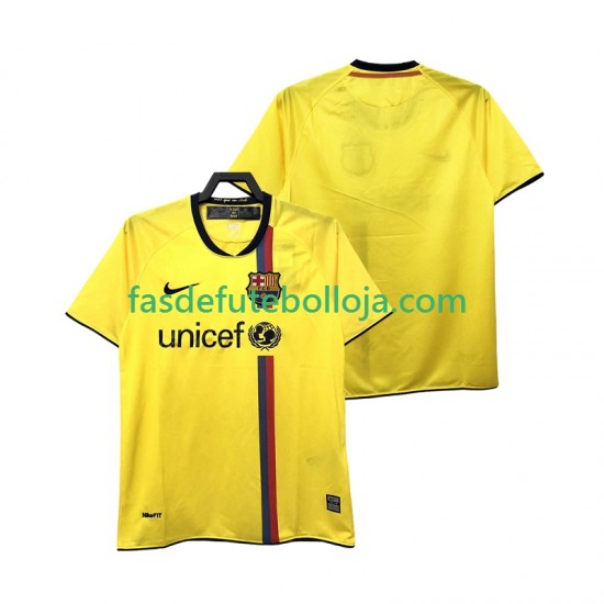 Camisola 2º Equipamento FC Barcelona 2009 2008 Manga Curta Retro ,Homem