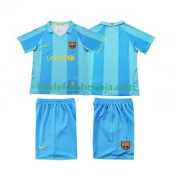 Camisola 2º Equipamento FC Barcelona 2007 2008 Manga Curta Retro ,Criança