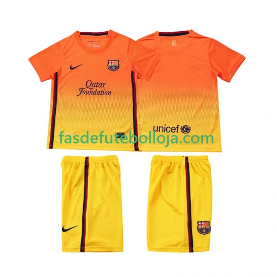 Camisola 2º Equipamento FC Barcelona 2012 2013 Manga Curta Retro ,Criança