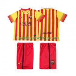 Camisola 2º Equipamento FC Barcelona 2013 2014 Manga Curta Retro ,Criança