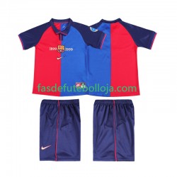 Camisola 1º Equipamento FC Barcelona 2000 1999 Manga Curta Retro ,Criança
