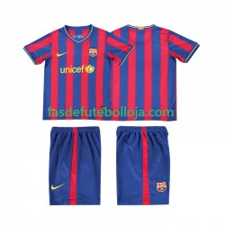 Camisola 1º Equipamento FC Barcelona 2009 2010 Manga Curta Retro ,Criança