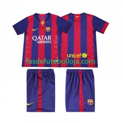 Camisola 1º Equipamento FC Barcelona 2014 2015 Manga Curta Retro ,Criança