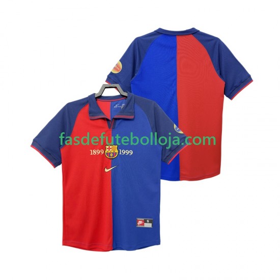 Camisola 1º Equipamento FC Barcelona 1990 2000 Manga Curta Retro ,Homem