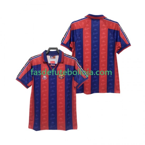 Camisola 1º Equipamento FC Barcelona 1996 1997 Manga Curta Retro ,Homem