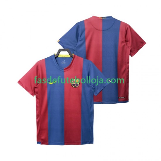 Camisola 1º Equipamento FC Barcelona 2007 2006 Manga Curta Retro ,Homem