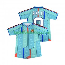 Camisola 2º Equipamento FC Barcelona Ronaldo 9 1996 1997 Manga Curta Retro ,Homem