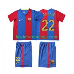 Camisola 1º Equipamento FC Barcelona SAUIOLA 22 2007 2006 Manga Curta Retro ,Criança