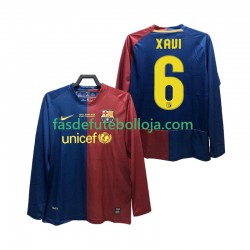 Camisola 1º Equipamento FC Barcelona XAVI 6 Champions League 2009 2008 Manga Comprida Retro ,Homem