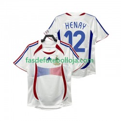 Camisola 2º Equipamento Seleção Francesa Henry 12 2006 Manga Curta Retro ,Homem