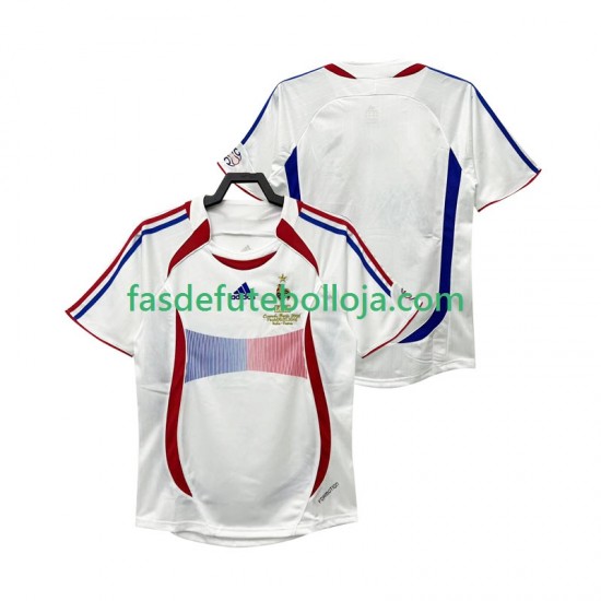 Camisola 2º Equipamento Seleção Francesa 2006 Manga Curta Retro ,Homem