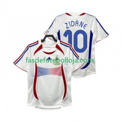 Camisola 2º Equipamento Seleção Francesa ZIDANE 10 2006 Manga Curta Retro ,Homem