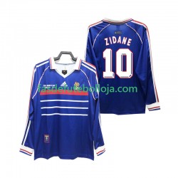 Camisola 1º Equipamento Seleção Francesa ZIDANE 10 1998 Manga Comprida Retro ,Homem