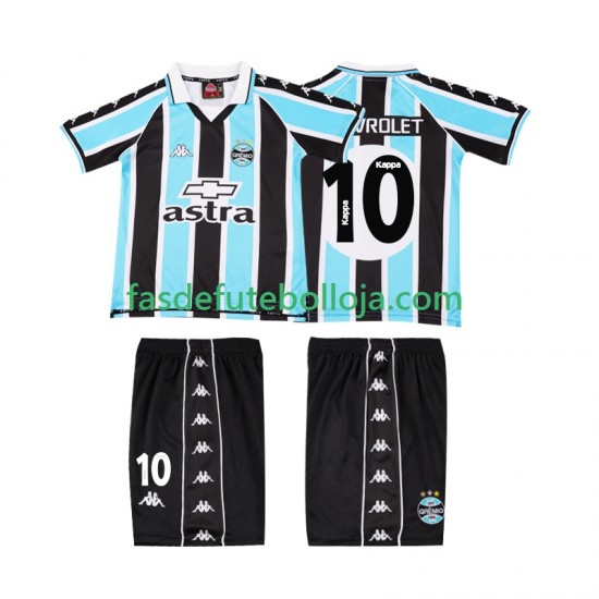 Camisola 1º Equipamento Gremio Chevrolet 10 2000 Manga Curta Retro ,Criança