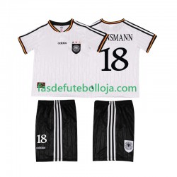 Camisola 1º Equipamento Seleção Alemã KLINSMANN 18 1996 Manga Curta Retro ,Criança