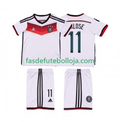 Camisola 1º Equipamento Seleção Alemã KLOSE 11 2014 Manga Curta Retro ,Criança