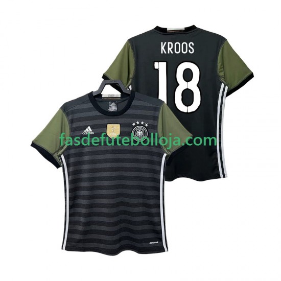 Camisola 2º Equipamento Seleção Alemã KROOS 18 2016 Manga Curta Retro ,Homem